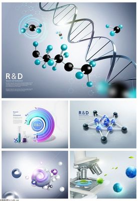 5款醫療生物科技分子基因鏈細胞病毒醫學研究PSD素材推薦